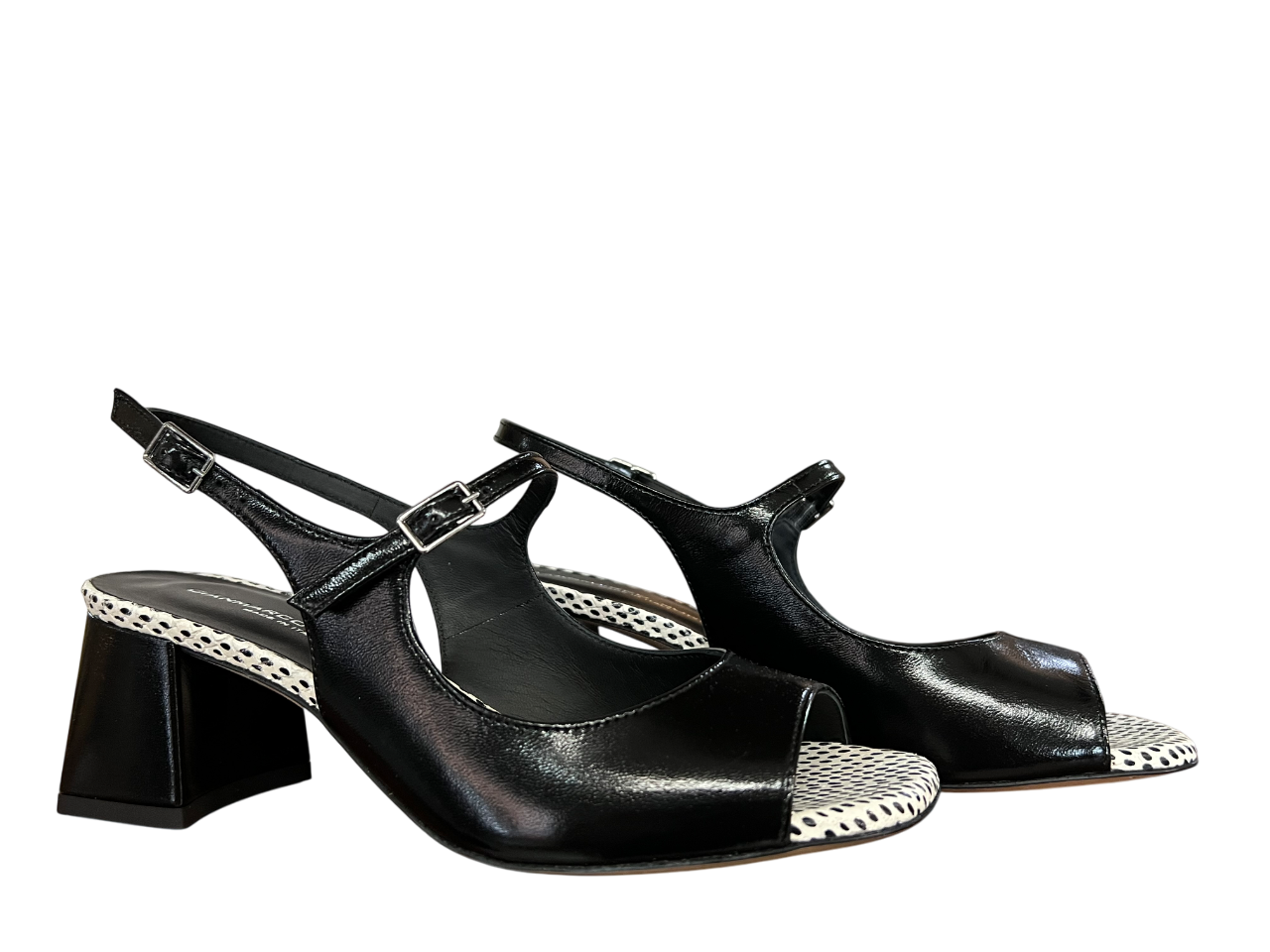 GIANMARCO SORELLI sandalo pelle nero con cinturino 3009/ROMY MADE IN ITALY