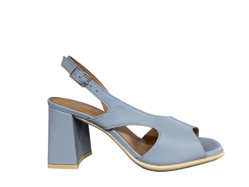 GIANMARCO SORELLI sandalo pelle celeste polvere 2062/FLEX MADE IN ITALY