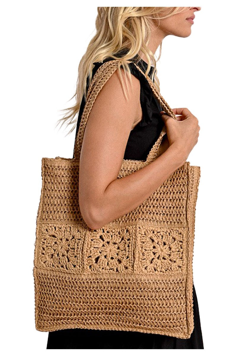 MOLLY BRACKEN borsa donna crochet biscotto BA150DE 100% poliestere