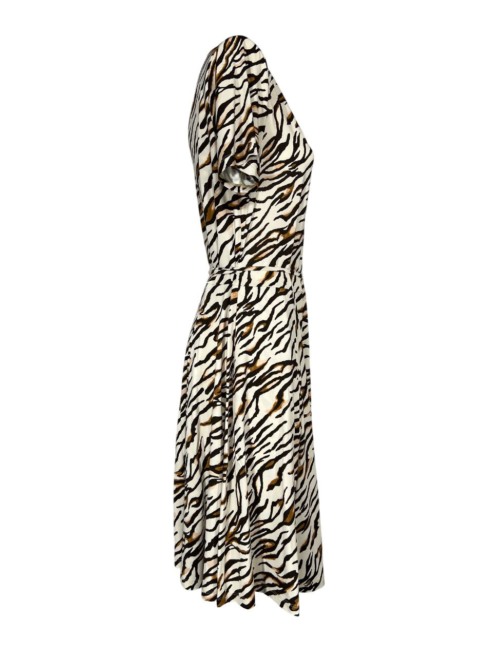 THE ABITO MILANO abito donna jersey viscosa beige/marrone AB16JS ANIMALIER MADE IN ITALY