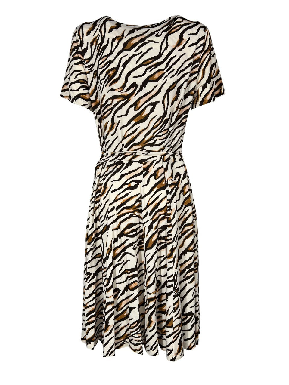 THE ABITO MILANO abito donna jersey viscosa beige/marrone AB16JS ANIMALIER MADE IN ITALY