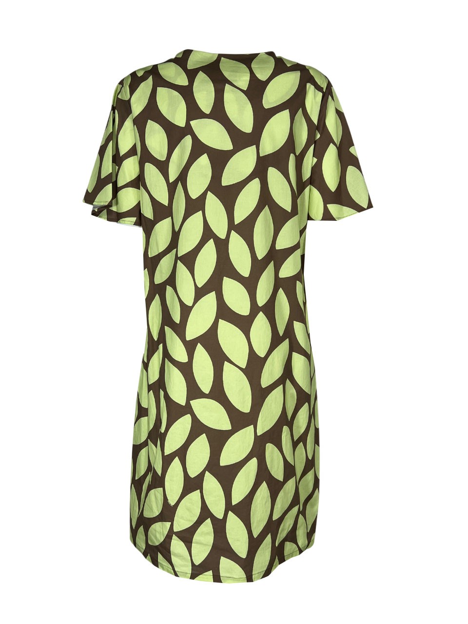 THE ABITO MILANO abito cotone stampa petali fango/lime AB79PS PETALS MADE IN ITALY
