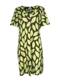 THE ABITO MILANO abito cotone stampa petali fango/lime AB79PS PETALS MADE IN ITALY