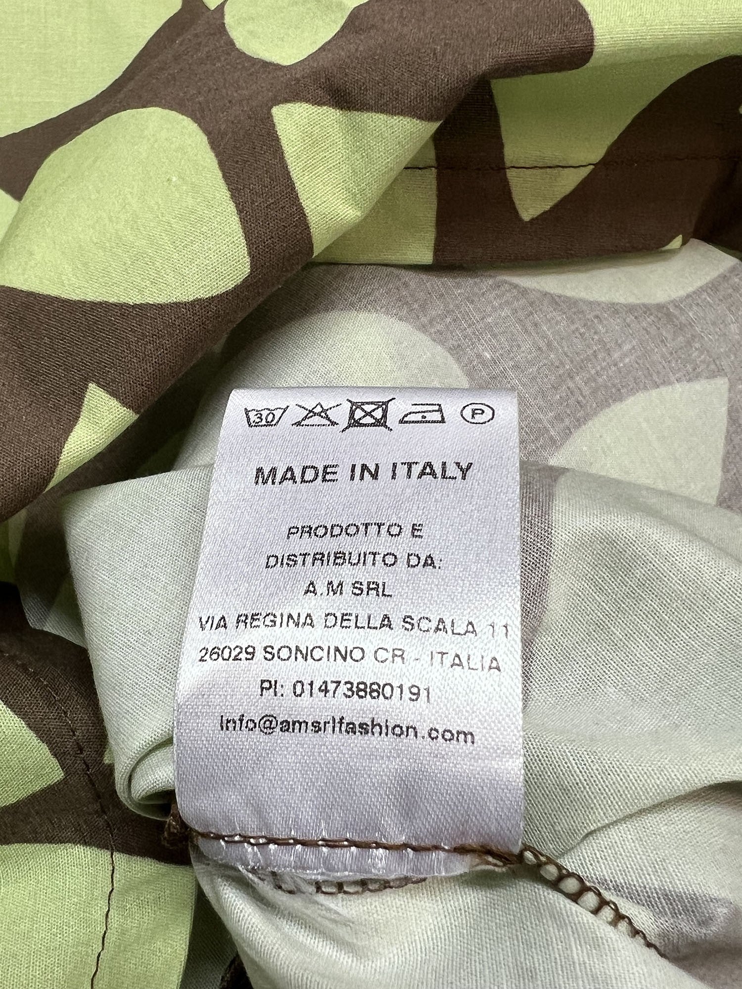 THE ABITO MILANO abito cotone stampa petali fango/lime AB79PS PETALS MADE IN ITALY