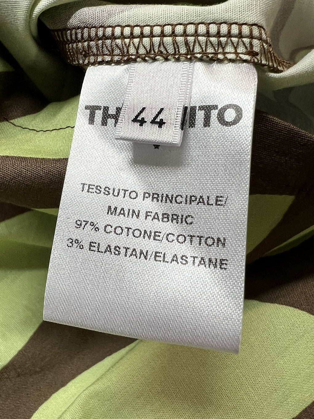 THE ABITO MILANO abito cotone stampa petali fango/lime AB79PS PETALS MADE IN ITALY
