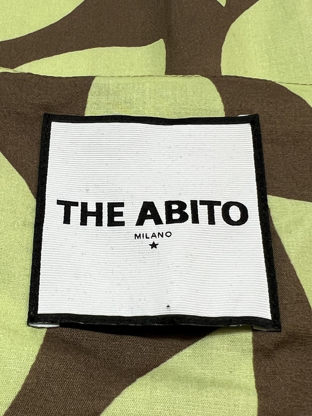 THE ABITO MILANO abito cotone stampa petali fango/lime AB79PS PETALS MADE IN ITALY