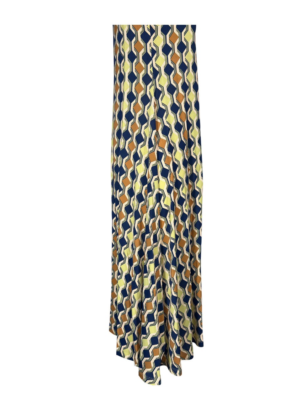 THE ABITO MILANO abito jersey viscosa stampa rombi blu/coccio/lime AB12JS RHOMB MADE IN ITALY