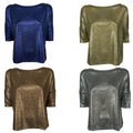 ORIMUSI maglia donna laminata a scatola DATURA MADE IN ITALY
