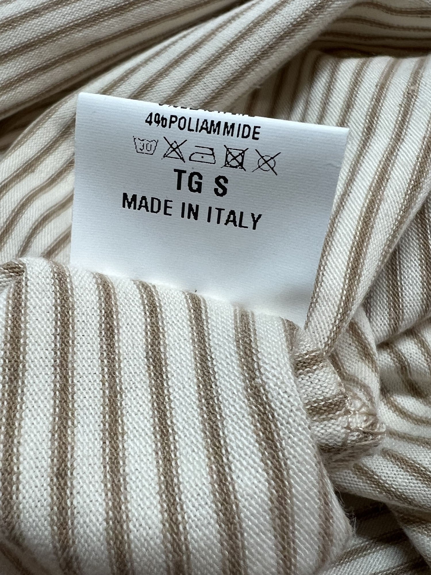 ORIMUSI t-shirt donna svasata righe piccole CAMELIA MADE IN ITALY
