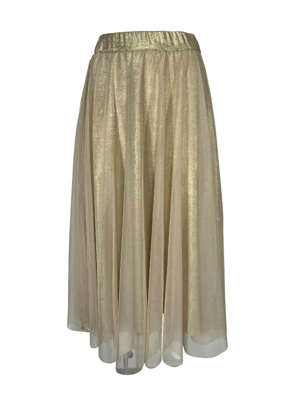 ORIMUSI gonna donna bimateriale tulle e tessuto laminato PALMA MADE IN ITALY