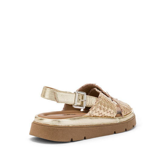 CARMENS sandalo donna laminato platino flat A55379 THEA TRESS 100% pelle