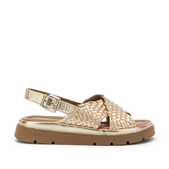 CARMENS sandalo donna laminato platino flat A55379 THEA TRESS 100% pelle