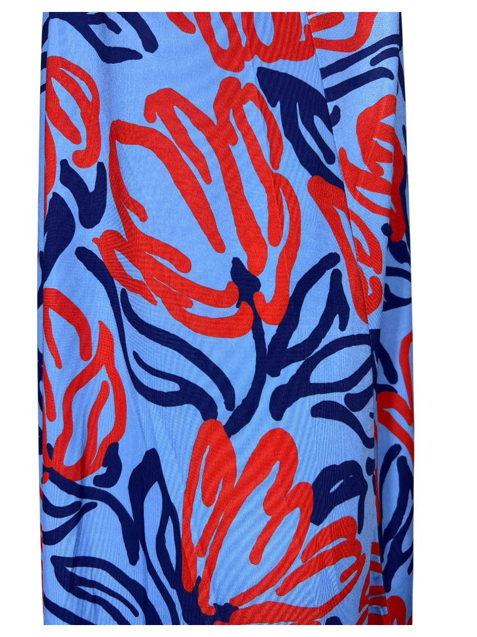 FEELING by JUSTMINE abito donna svasato azzurro/blu/rosso E2736 6102 MADE IN ITALY
