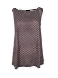 JUSTMINE top donna a trapezio amarena/acqua E2714 1143 BASIC TRAPEZE MADE IN ITALY