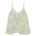 NEKANE top donna spalla stretta ecru con righe acqua KONA 100% viscosa