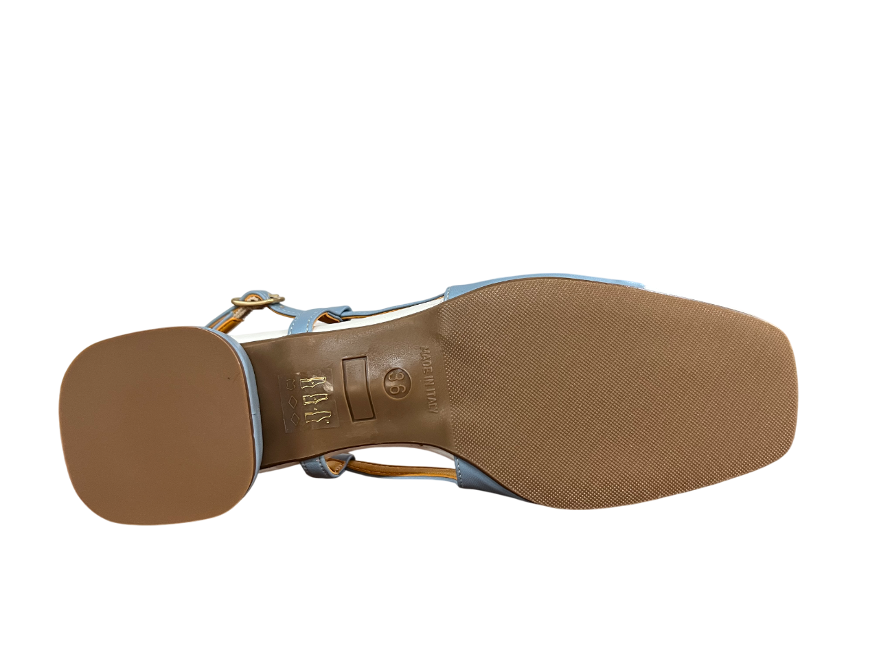 LUCREZIA D’ALTAVILLA slingback bicolore punta quadrata 2029 LIZ ECOPELLE MADE IN ITALY