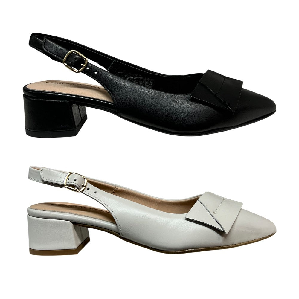 FRANCESCO BRUNELLI slingback donna a punta  5116 100% pelle