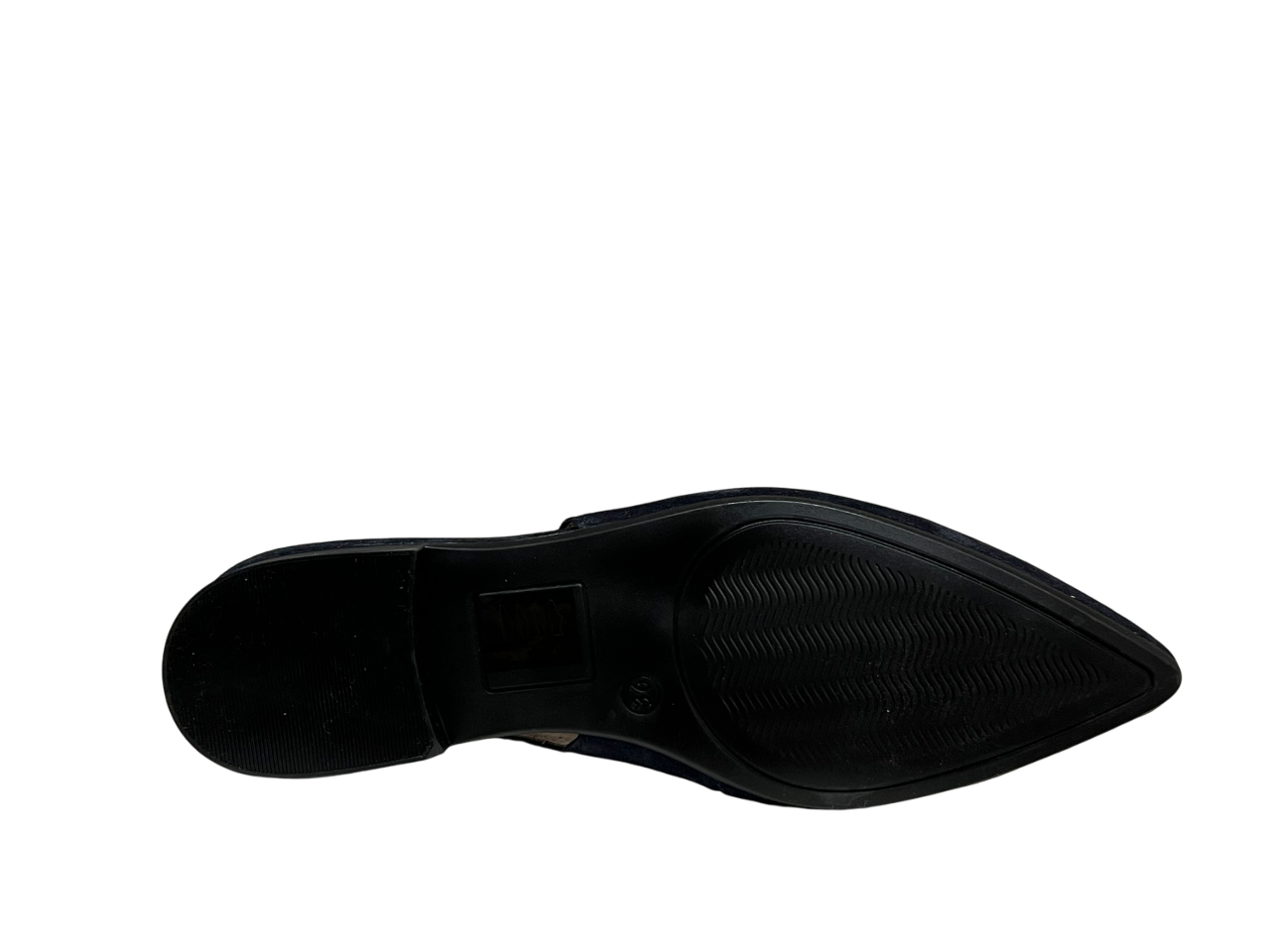 FRANCESCO BRUNELLI slingback donna a punta camoscio blu 5100 100% pelle