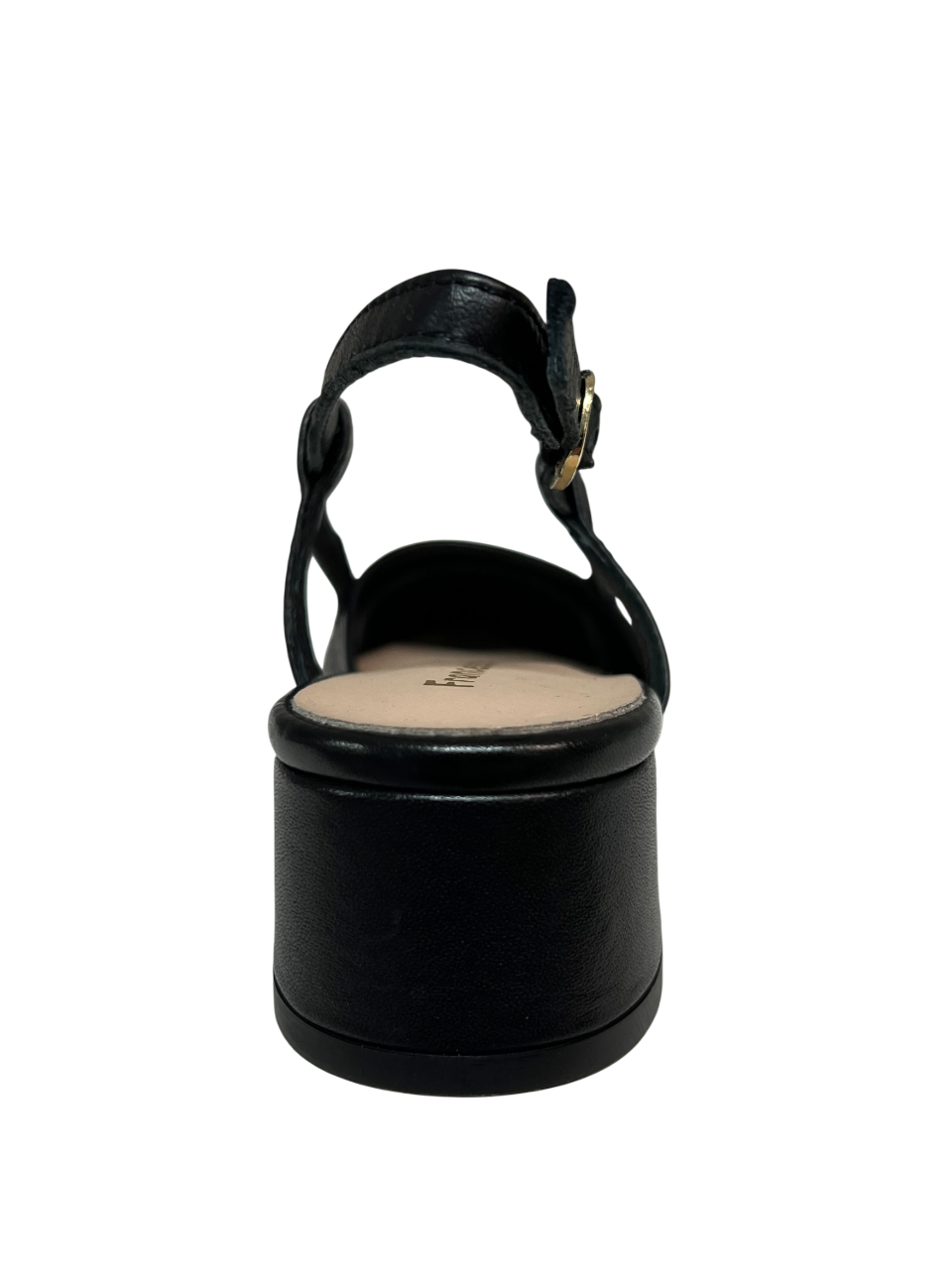 FRANCESCO BRUNELLI slingback donna a punta nera 5115 100% pelle