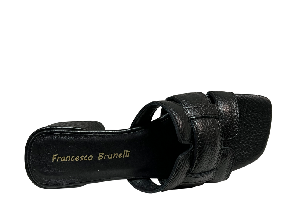 FRANCESCO BRUNELLI sandalo donna aperto dietro 5205 100% pelle