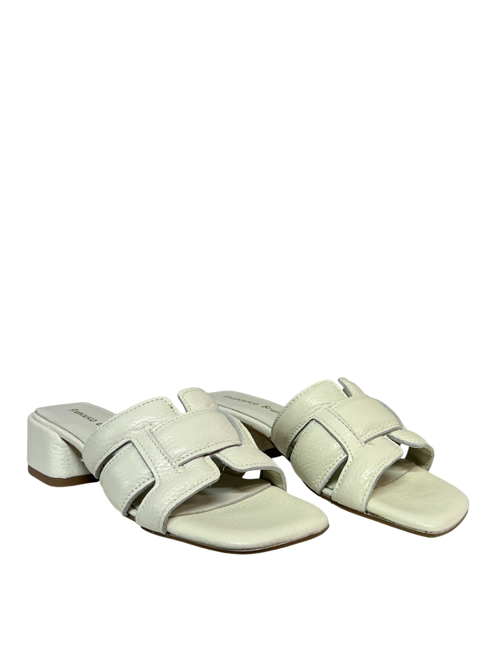 FRANCESCO BRUNELLI sandalo donna aperto dietro 5205 100% pelle
