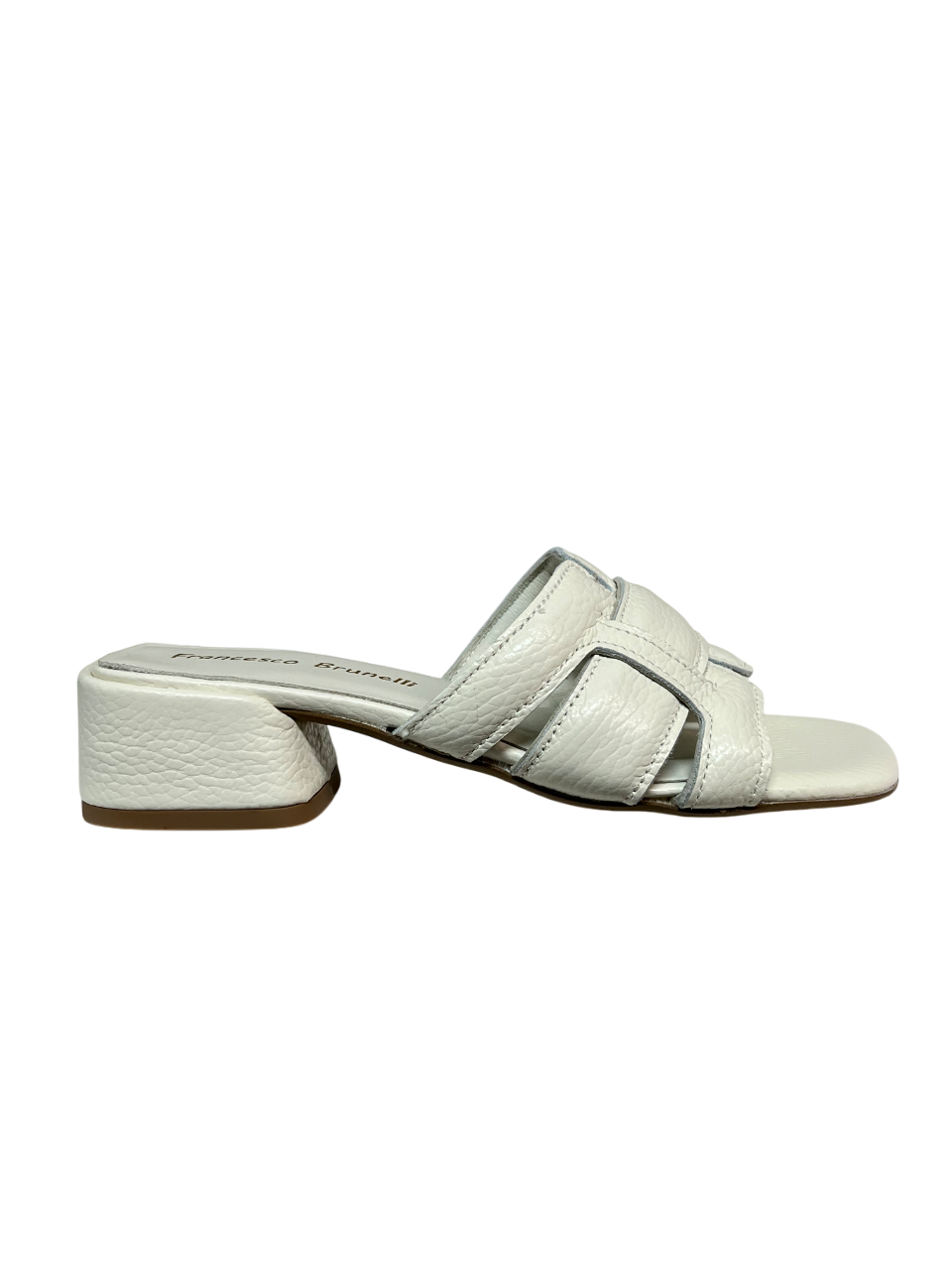 FRANCESCO BRUNELLI sandalo donna aperto dietro 5205 100% pelle