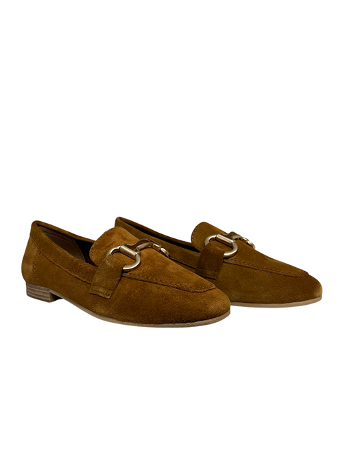 FRANCESCO BRUNELLI mocassino donna camoscio cuoio 5103 100% pelle