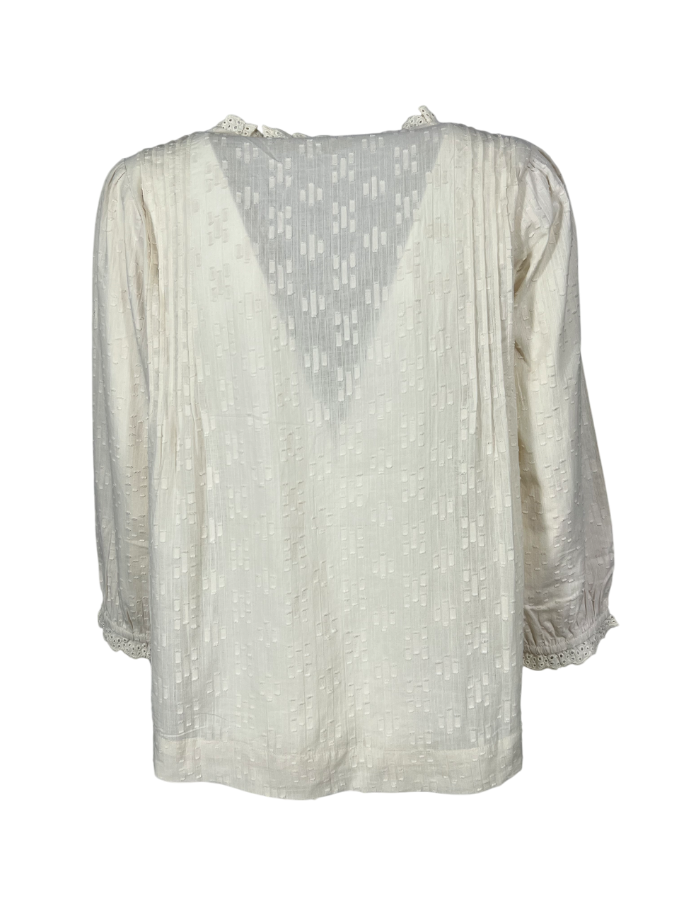 MD’M camicia donna ecru cotone plumetis 2.61.468.44 100% cotone