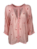 MD’M camicia donna righe corallo/bianco 2.61.068.36 100% cotone