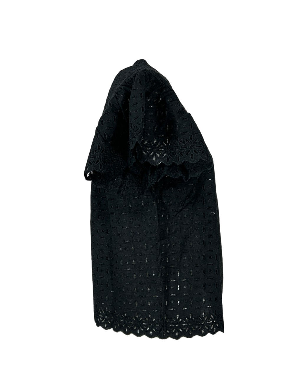 MD’M STUDIO blusa donna sangallo nero 2.61.468.46 90% cotone 10% lino