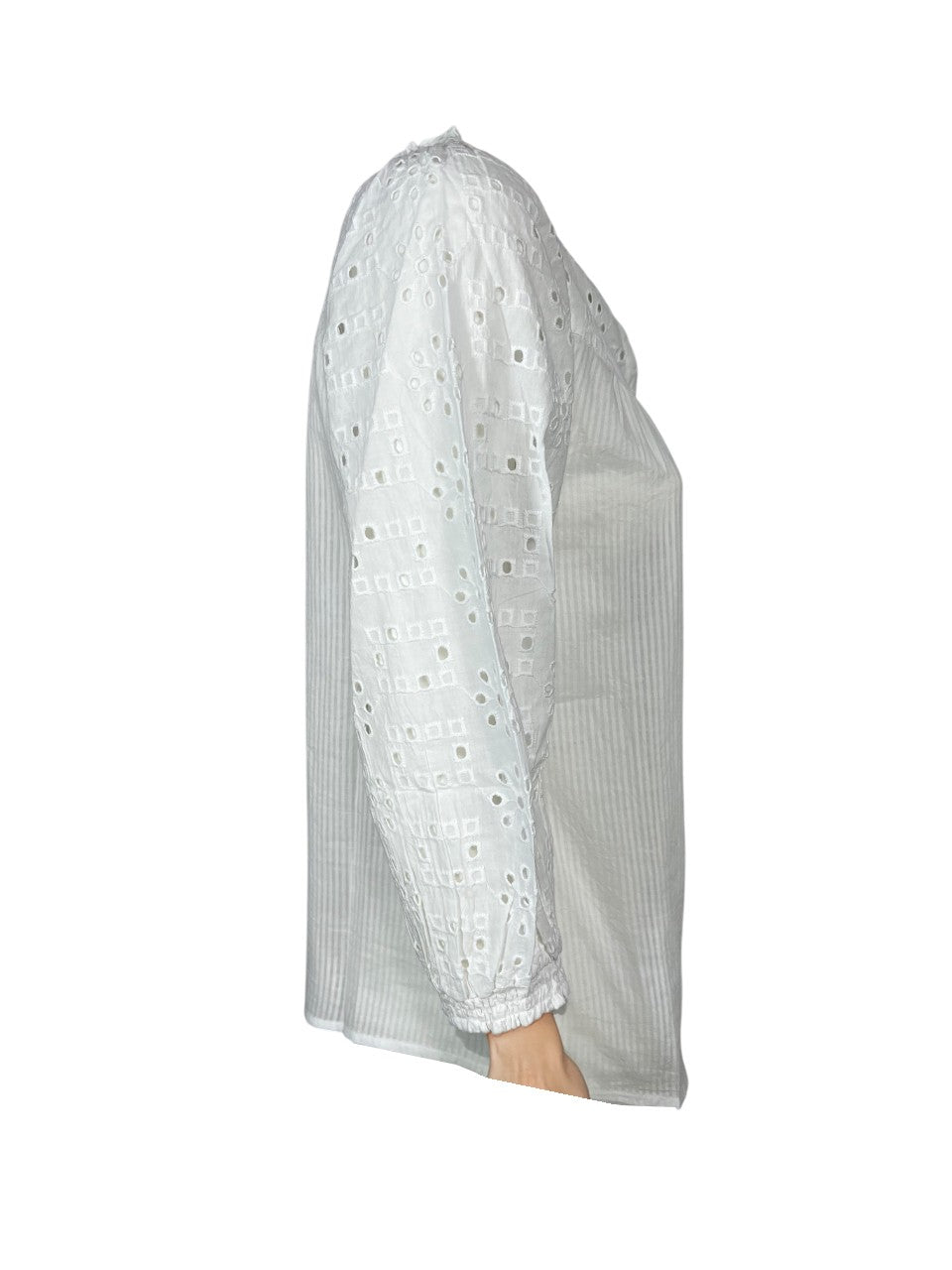 MD’M camicia donna sangallo/cotone bianco 2.61.051.40 100% cotone
