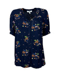MD’M camicia donna blu stampa multicolor 2.61.251.71 100% viscosa