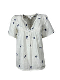 MD’M blusa donna avorio svasata 2.61.251.96 100% cotone