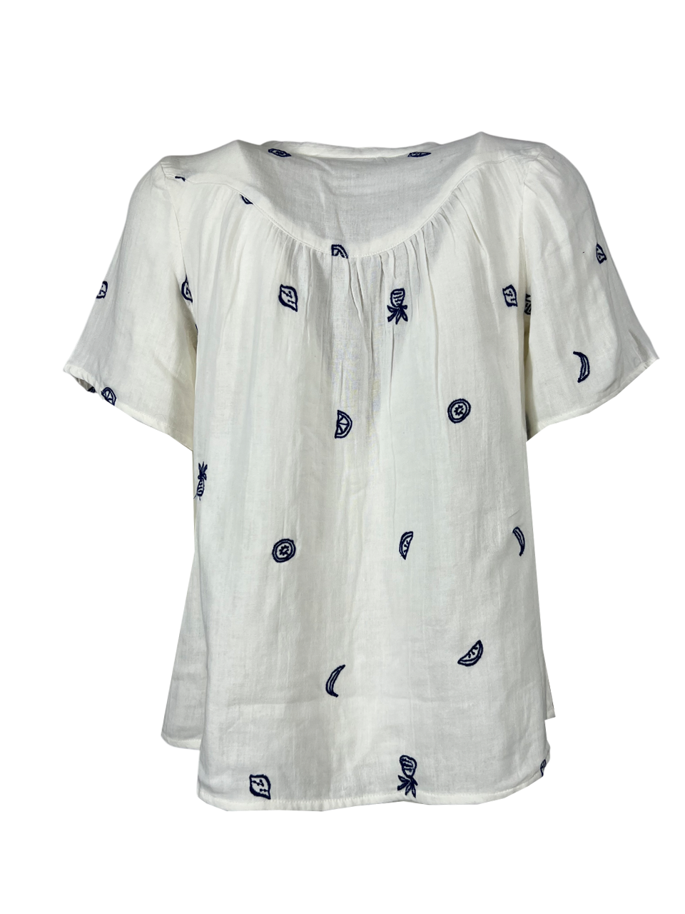 MD’M blusa donna avorio svasata 2.61.251.96 100% cotone