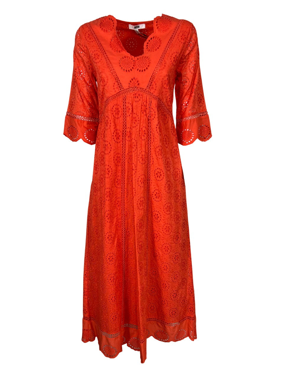 MD’M abito donna sangallo corallo 2.75.051.43 100% cotone