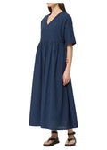 HUMILITY abito over blu foderato cotone JOHANNA-B  MADE IN ITALY