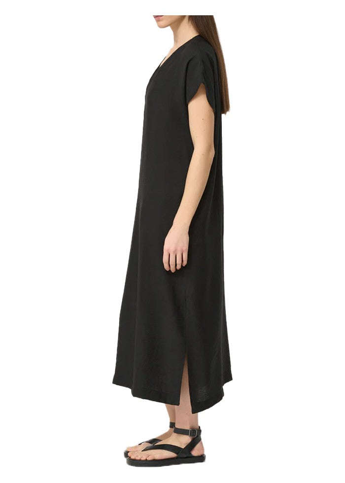 HUMILITY abito donna lungo nero  BABEO-V  MADE IN ITALY