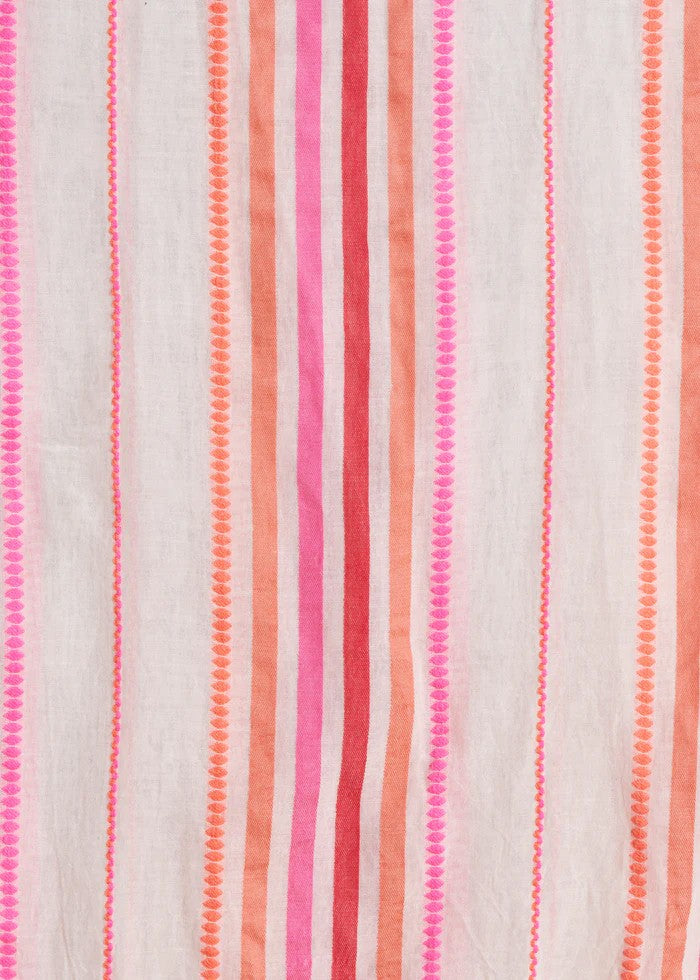 LA FEE MARABOUTEE sciarpa donna cotone righe multicolori DANMARK