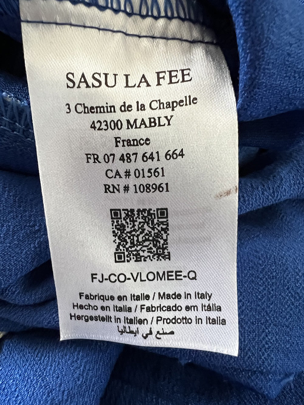 LA FEE MARABOUTEE tuta donna VLOMEE-Q 75% viscosa 25% poliammide MADE IN ITALY