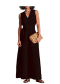 LA FEE MARABOUTEE tuta donna nera palazzo LOMEE-V MADE IN ITALY