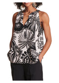 LA FEE MARABOUTEE blusa donna ecru/nero PLUMA-W
