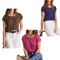 LA FEE MARABOUTEE t-shirt donna VIRANO-L 70% lyocell 30% lino