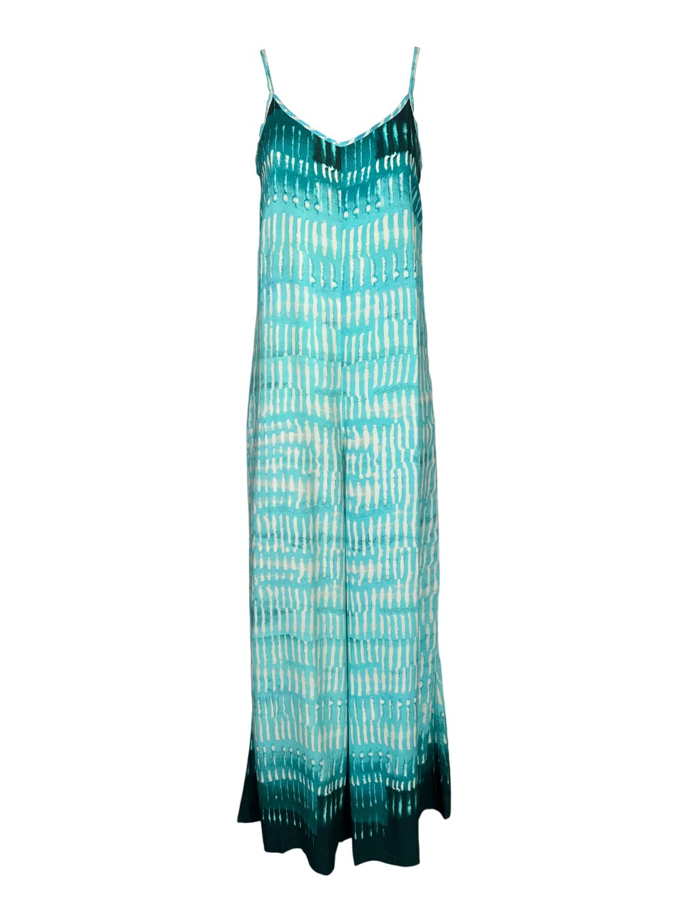 LA FEE MARABOUTEE tuta donna palazzo acqua/petrolio BIDART-C MADE IN ITALY