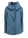 GUTTHA MILANO giaccone donna celeste polvere GUT24080 MADE IN ITALY