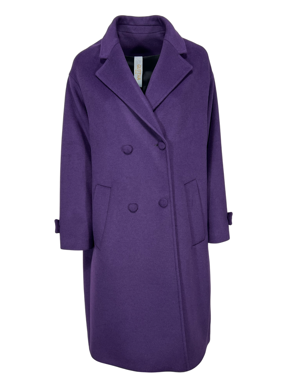 GUTTHA MILANO cappotto donna doppiopetto over GUT24039 MADE IN ITALY