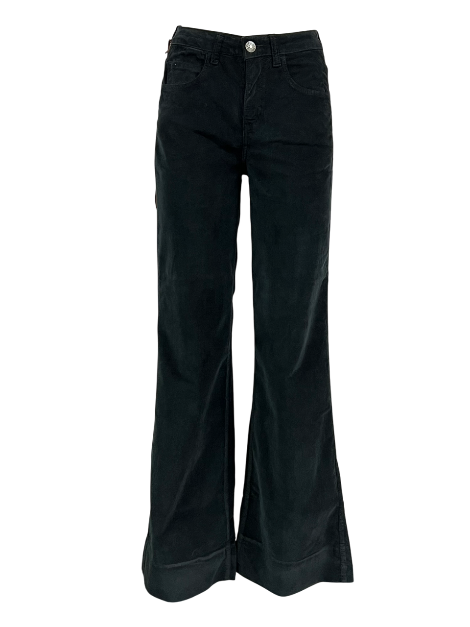 J-CUBE pantalone donna modello jeans velluto liscio 302 KAOTICA MADE IN ITALY