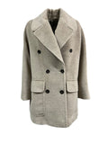 NORMEET Giaccone Donna Doppiopetto Cachat 400-ALPACA – 70% Alpaca 30% Lana – Made in Italy