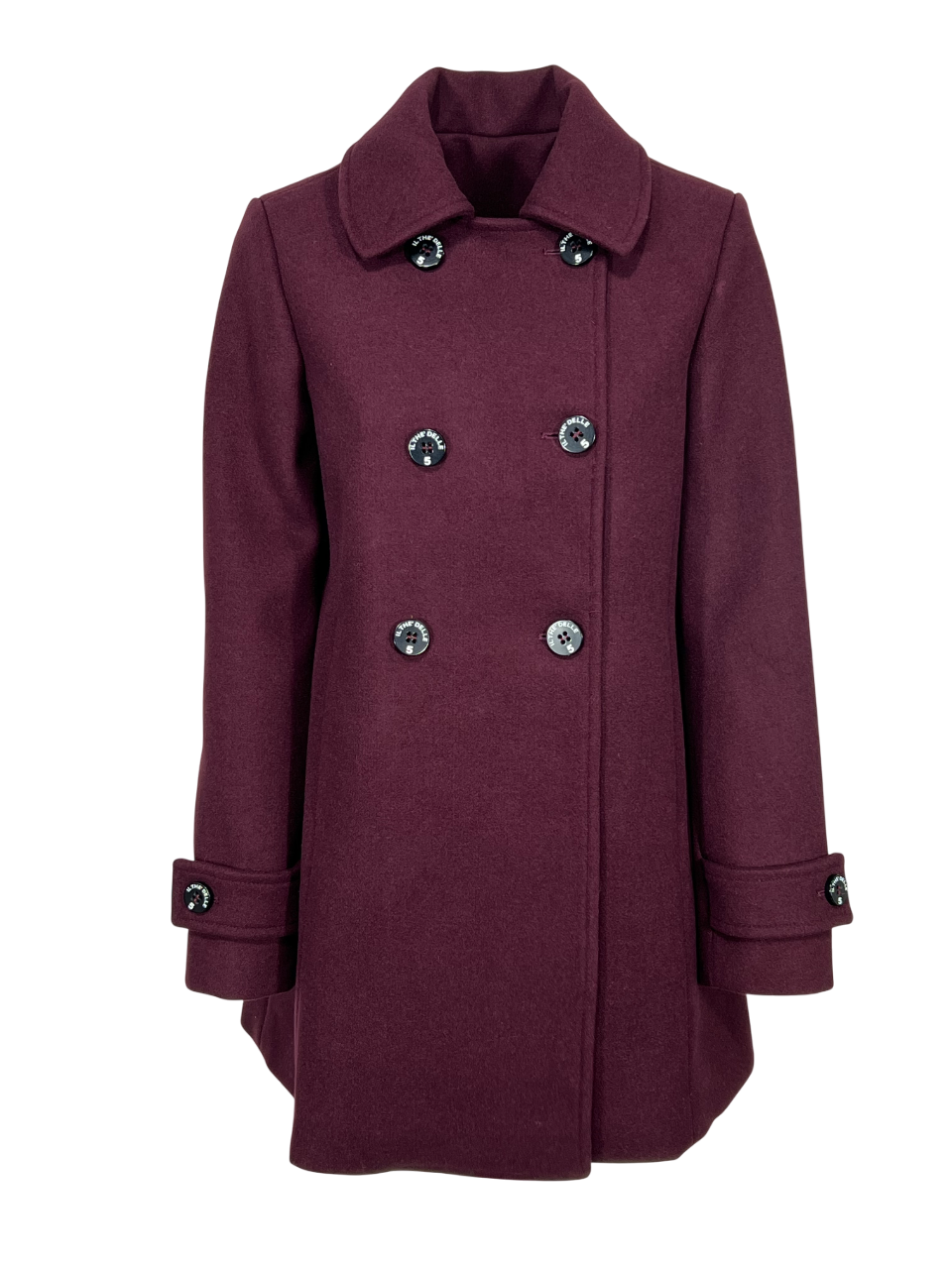 IL THE DELLE 5 Giaccone Donna Doppiopetto JADEN 77 Bordeaux o Blu – Fodera Fantasia – Made in Italy
