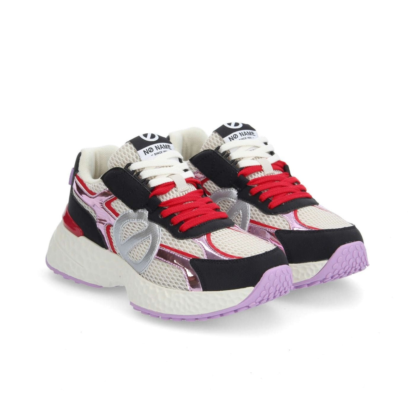 NØ Name scarpe donna joggers CARTER 2.0 RUNNER W BEIGE/NERO/LILLA