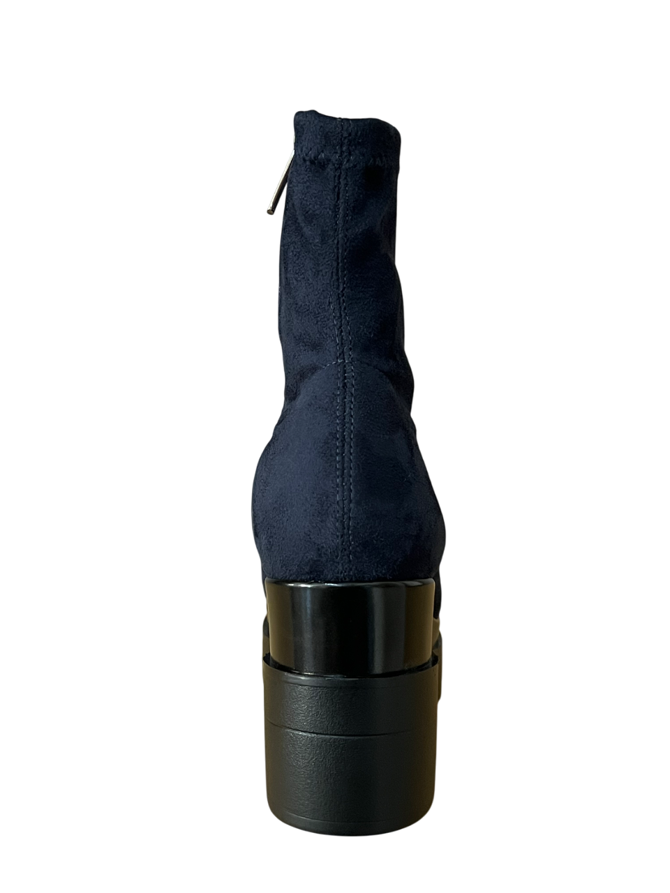 LORENZO MARI Stivale Basso Donna Alcantara Zip Laterale Plateau Tacco 9cm POLLY02